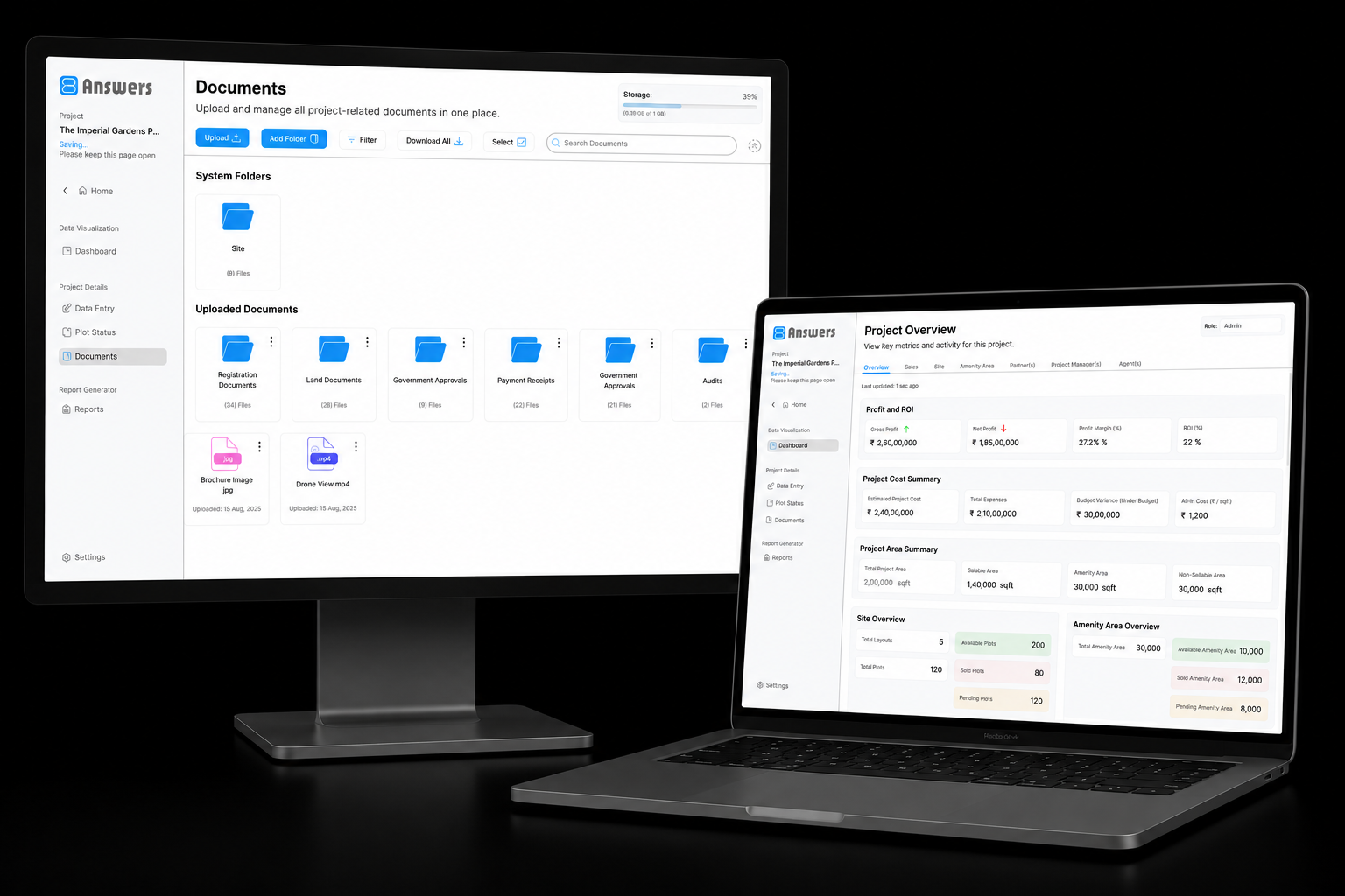 8Answers desktop app shown on multiple devices