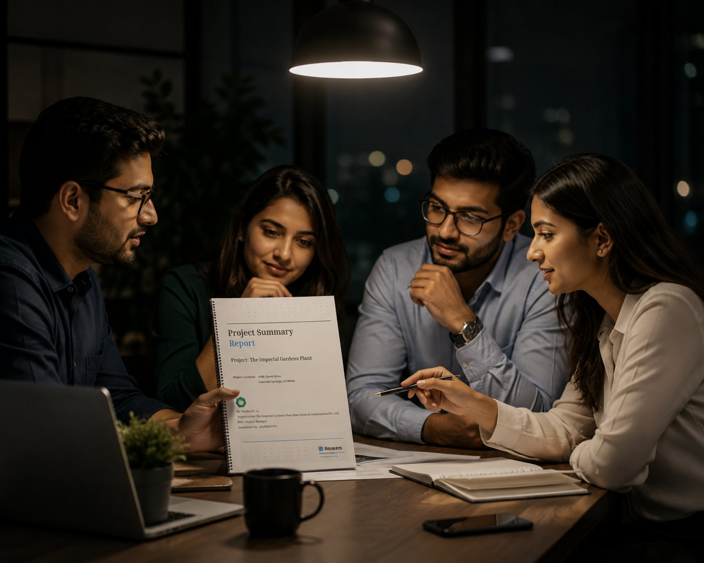 Real estate team discussion