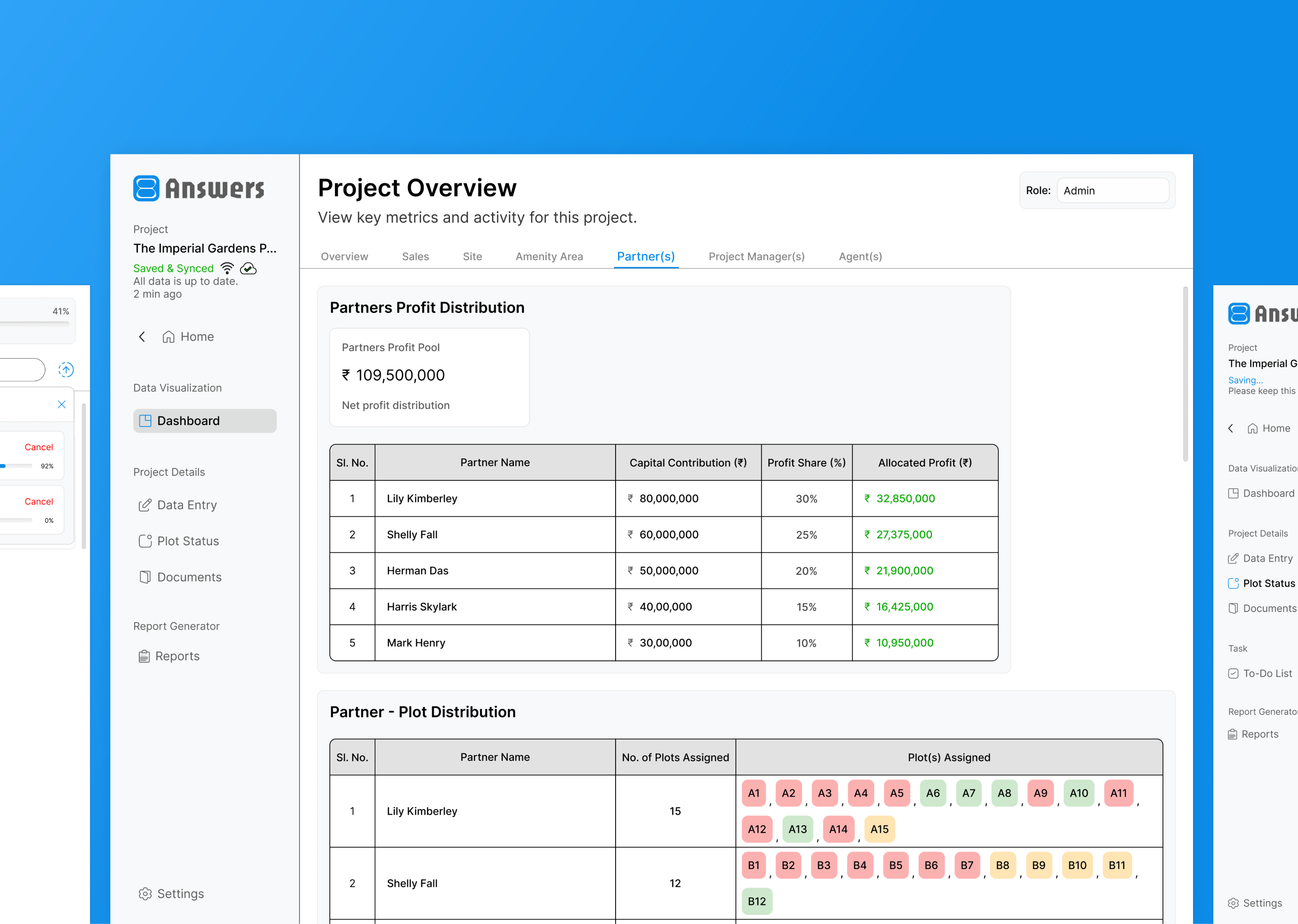 8Answers project-management dashboard