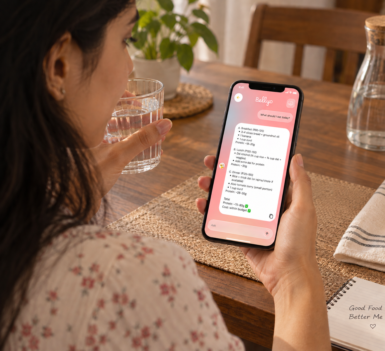 Bellyo AI nutrition product website